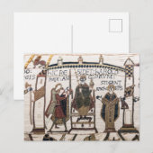 Bayeux Tapestry - King Harold Coronation Briefkaart (Voorkant / Achterkant)