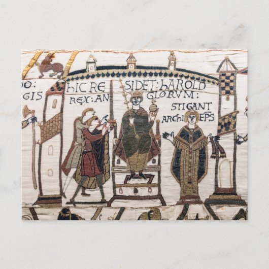 Bayeux Tapestry - King Harold Coronation Briefkaart (Voorkant)