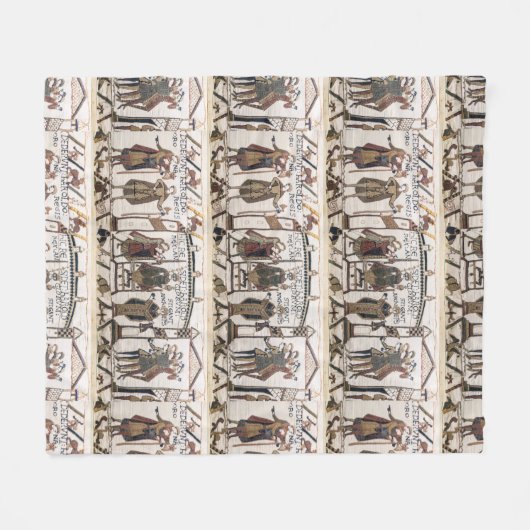 Bayeux Tapestry - King Harold Coronation Fleece Deken (Voorkant (Horizontaal))