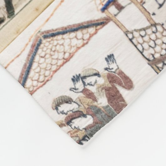 Bayeux Tapestry - King Harold Coronation Fleece Deken (Hoek)