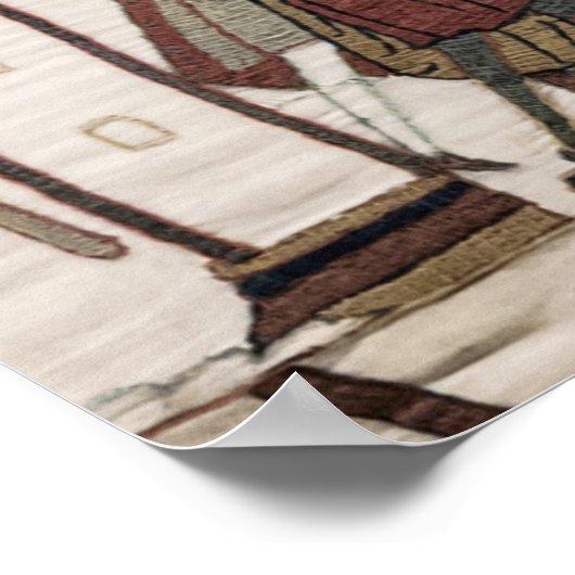 Bayeux Tapestry - King Harold Coronation Poster (Hoek)