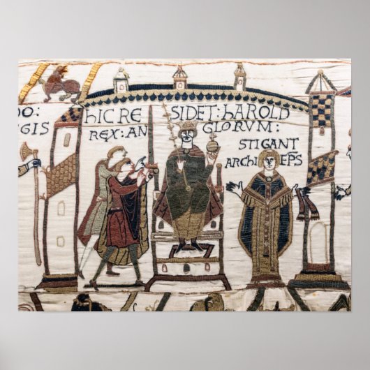 Bayeux Tapestry - King Harold Coronation Poster (Voorkant)