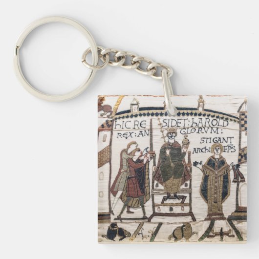 Bayeux Tapestry - King Harold Coronation Sleutelhanger (voorkant)