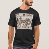 Bayeux Tapestry. Koning Harold is vermoord. Pijl i T-shirt (Voorkant)