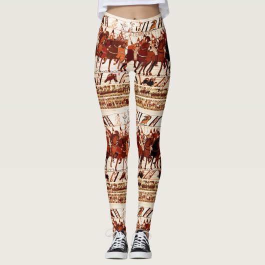 BAYEUX TAPESTRY NORMAN ARMY, KNIGHTS HORSEBACK LEGGINGS (Voorkant)