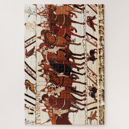 BAYEUX TAPESTRY NORMAN ARMY, KNIGHTS HORSEBACK LEGPUZZEL (Verticaal)