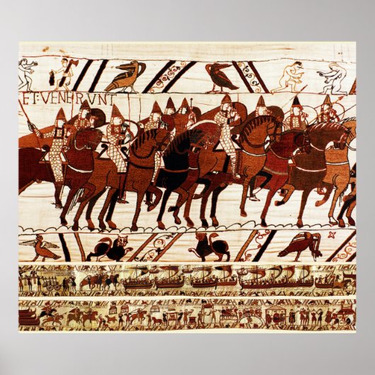BAYEUX TAPESTRY NORMAN ARMY, KNIGHTS HORSEBACK POSTER (Voorkant)