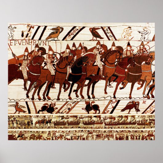 BAYEUX TAPESTRY NORMAN ARMY, KNIGHTS HORSEBACK POSTER (Voorkant)