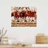 BAYEUX TAPESTRY NORMAN ARMY, KNIGHTS HORSEBACK POSTER (Keuken)