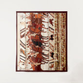 BAYEUX TAPESTRY NORMAN ARMY, KNIGHTS HORSEBACK WANDKLEED (Voorkant)