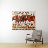 BAYEUX TAPESTRY NORMAN ARMY, KNIGHTS HORSEBACK WANDKLEED (In Situ (horizontaal))