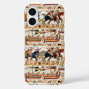 BAYEUX TAPESTRY, NORMAN KNIGHTS, ARCHERS, VIKSHIP iPhone 16 HOESJE