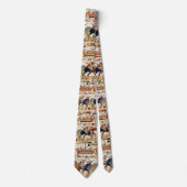 BAYEUX TAPESTRY, NORMAN KNIGHTS, ARCHERS, VIKSHIP STROPDAS (Voorkant)