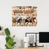 BAYEUX TAPESTRY,NORMANDISCHE RITTERS,BOOGSCHUTTERS POSTER (Thuiskantoor)