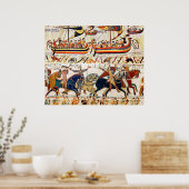 BAYEUX TAPESTRY,NORMANDISCHE RITTERS,BOOGSCHUTTERS POSTER (Keuken)