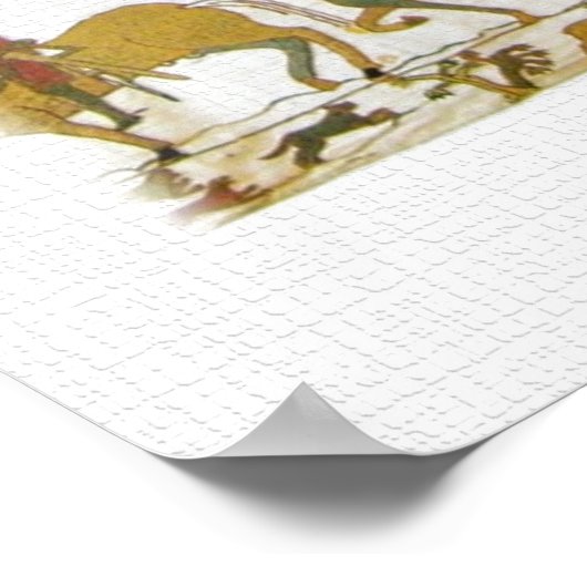 Bayeux Tapestry Scene Poster (Hoek)