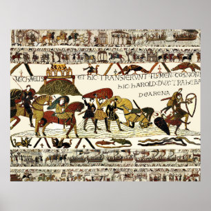 BAYEUX TAPESTRY Willem bij Mont Saint-Michel Poster