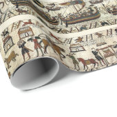 BAYEUX WANDTAPIJT BELEGERING VAN DINAN, AANVAL OP  CADEAUPAPIER (Rol Hoek)