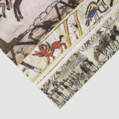 BAYEUX WANDTAPIJT BELEGERING VAN DINAN, AANVAL OP  TISSUEPAPIER (Detail)