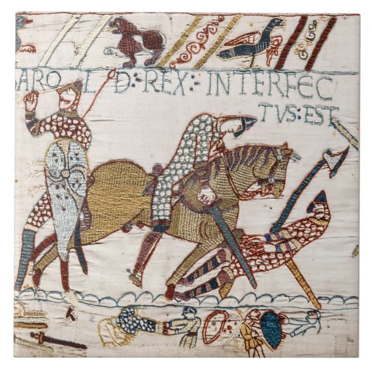 BAYEUX WANDTAPIJT Dood van Koning Harold tijdens d Tegeltje (Voorkant)