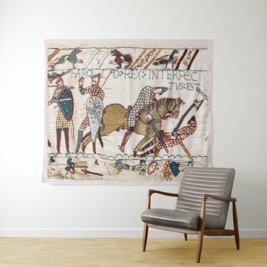 BAYEUX WANDTAPIJT Dood van Koning Harold tijdens d Wandkleed (In Situ (horizontaal))