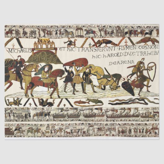 BAYEUX WANDTAPIJT William op Mont Saint-Michel Tissuepapier (Voorkant)