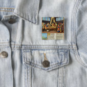 Bayezid Ik ontvang losgeld Vierkante Button 5,1 Cm (In situ)
