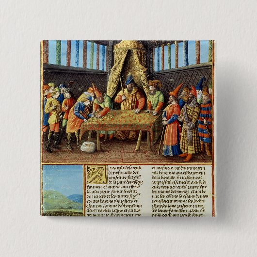 Bayezid Ik ontvang losgeld Vierkante Button 5,1 Cm (Voorkant)