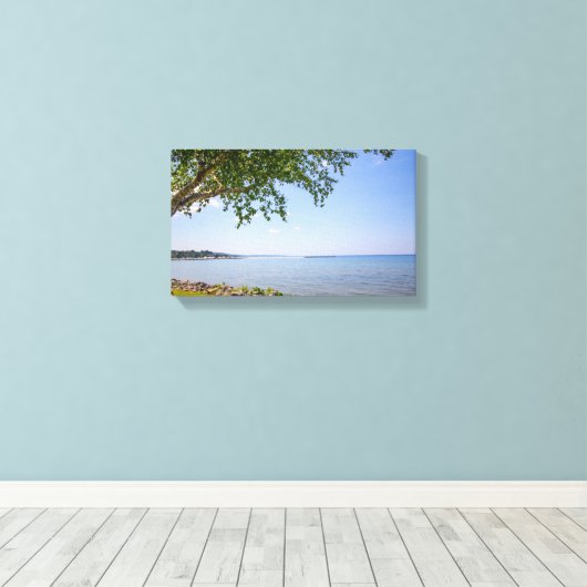 Bayfront Park, Petoskey, Michigan Canvas Afdruk (Insitu (Houten vloer))