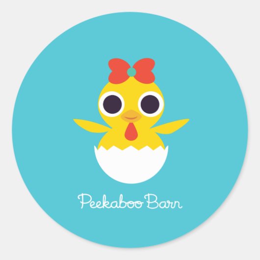 Bayla de Chick Ronde Sticker (Voorkant)
