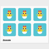 Bayla de Chick Vierkante Sticker (Vel)