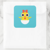 Bayla de Chick Vierkante Sticker (Tas)