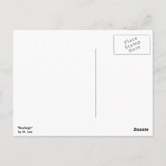 "Bayleigh" Dog Briefkaart (Achterkant)