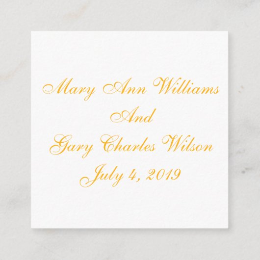 Baylor Goud en Wit Response RSVP Kaarten (Achterkant)