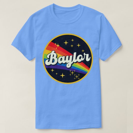 Baylor regenboog in ruimte  stijl t-shirt (Design voorkant)