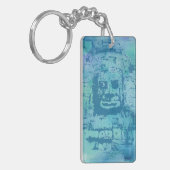 Bayon Face Blue Sleutelhanger (Voorkant Links)