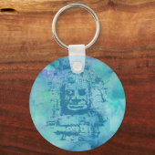 Bayon Face Blue Sleutelhanger (Voorkant)