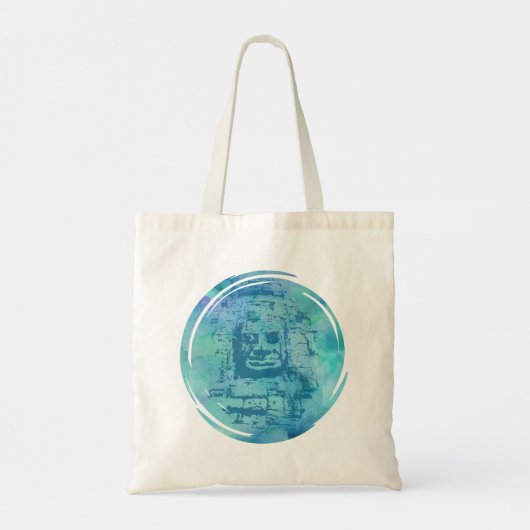 Bayon Face Blue Tote Bag (Achterkant)