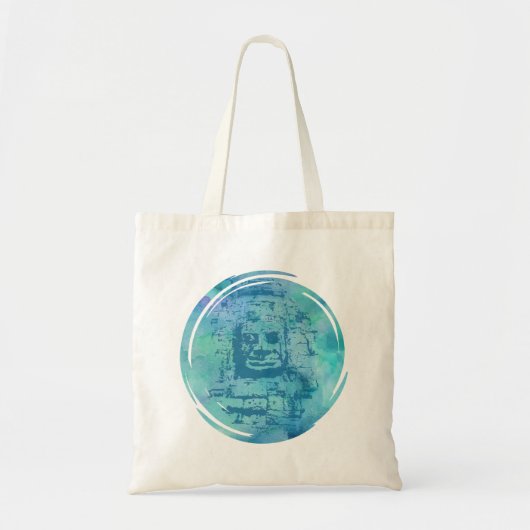 Bayon Face Blue Tote Bag (Voorkant)