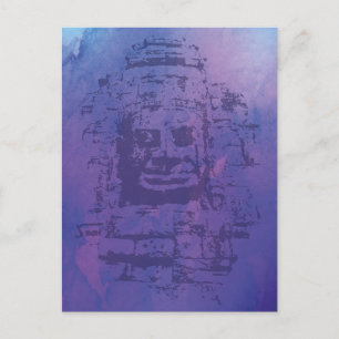 Bayon Face Paars Briefkaart