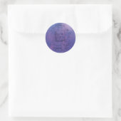 Bayon Face Paars Ronde Sticker (Tas)