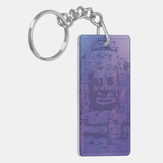 Bayon Face Paars Sleutelhanger (Voorkant Links)