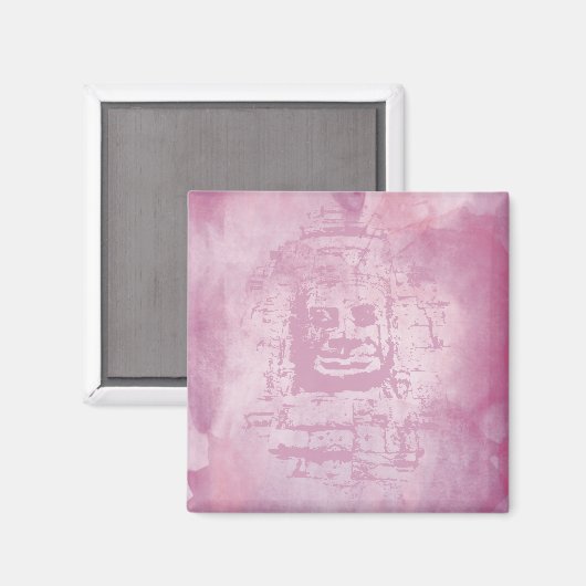 Bayon Face Pink Magneet (Voorkant / Achterkant)