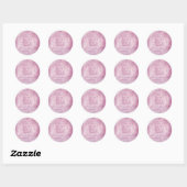 Bayon Face Pink Ronde Sticker (Vel)