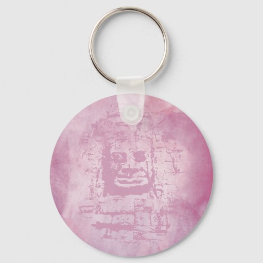 Bayon Face Pink Sleutelhanger (Voorkant)
