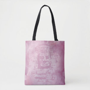 Bayon Face Pink Tote Bag