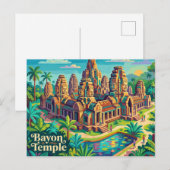 Bayon Tempel Cambodja Briefkaart (Voorkant / Achterkant)