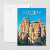 Bayon Tempel Cambodja Briefkaart (Voorkant / Achterkant)