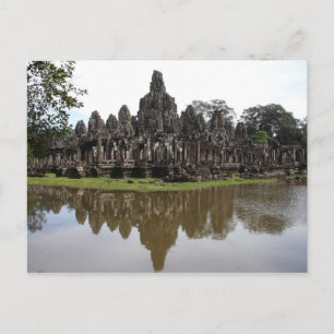Bayon Temple in Angkok Wat in Cambodja Briefkaart