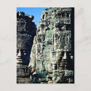 Bayon Temple in Angkor Cambodia twee gezichten Briefkaart